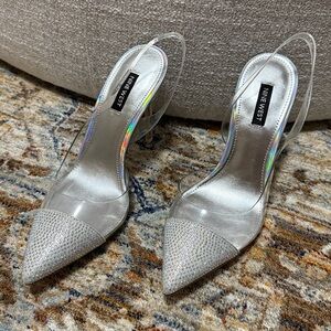 NWT sling back embellished pumps